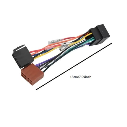 16 Pin Car Stereo Radio ISO Cable Adapter For VW ISO Female To ISO Male Plug Connector Wiring Harness Automobile Accessories
