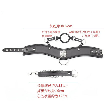 Role-playing SM Leather Posture BDSM Collar Sexual,Adult Game,Role Play,Choker Bondage Restraint,Submissive,Sex Toys for Couple