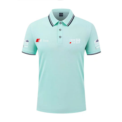 2026 Summer Trend Audi Printed Custom Car Modified Polo Shirt Men's Cotton Sleeveless T-Shirt Carro Personalizado Camisa Polo Ma