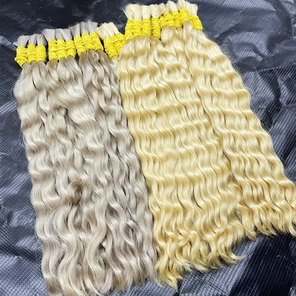 Deep Wave Hair Bulk For Boho Braids 100% Human Hair Extensions No Weft Pure Color Curly 12A Vietnamese Hair 30 inch Bundle