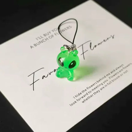 1/3pcs Luminous Alien Keychain Glow in The Dark for Phone Strap Backpack Bag Charms Funny Pendants for Women Men DIY Decoration