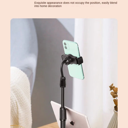 Liftable Mobile Dual Card Slot  Phone Holder Strong Bearing Capacity Desk Bracket Multi-function Video Chases Drama Artifact