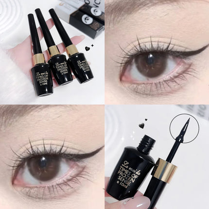 Black Liquid Eyeliner Ultra Fine Natural Smooth Eyeliner Lasting Waterproof Quick Dry Non-Smudging Eye Durable Makeup Cosmetics
