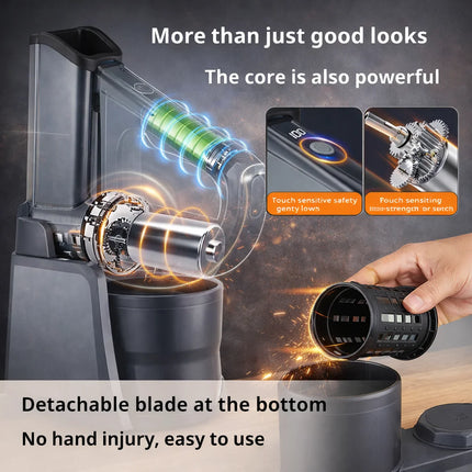 5 in 1 Electric Food Slicer with 5 Blades Digital Display Automatic Vegetable Cutter & Cheese Grater with Safety Guard