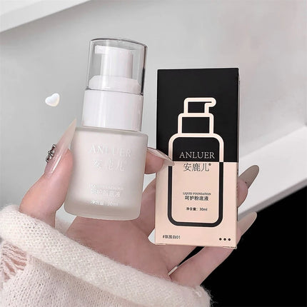 White Liquid Foundation Blending Pure Silky Creamy Matte Long-Wearing Transfer-Resistant for Stage Cosplay Halloween Makeup 30ml