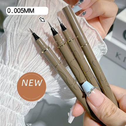 0.005mm Eyeliner Liquid Pen Matte Smooth Quick Dry Waterproof Ultra-thin Eyeliner Lower Eyelash Pen Non Smudging Korean Makeup