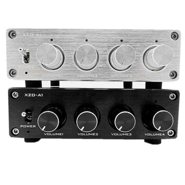 Excellent-HIFI Lossless 1 Input 4 Output RCA HUB Audio Distributor Signal Selector Switch Source Switcher Volume Amplifier
