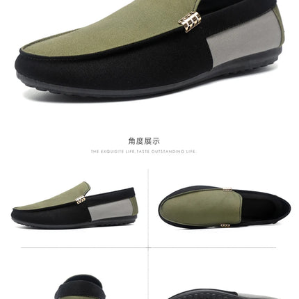 2025 Spring/Autumn New Arrivals: Fashionable Men's Shoes Large Colour Block Patchwork Loafers Versatile Stylish  Student Shoes