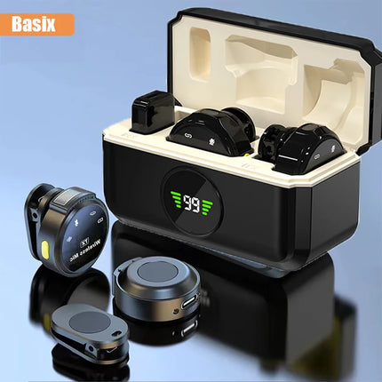 Wireless Lavalier Microphone Mini Portable Noise Reduction Audio Video Recording Microphone For iPhone Android With Charging Box