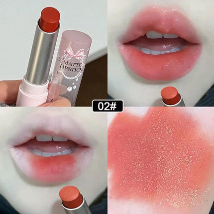 Moisturizing Velvet Matte Lipstick Mousse Long-lasting Waterproof Lightweight Natural Warm Brown Toned Lip Tint Makeup