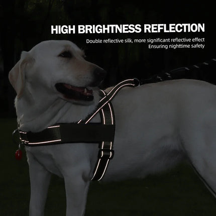 Heavy Duty No-Pull Dog Harness for Dogs - Reflective Lightweight Saddle Vest Pet Collar with Padded Straps Anti-Escape Design