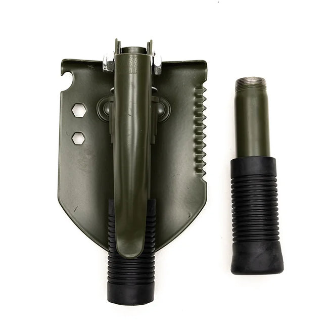 Outdoor Multi-Function Engineer Life Saving Shovel - Thickened Double Handle Folding Shovel for Camping and Outdoor Adventures