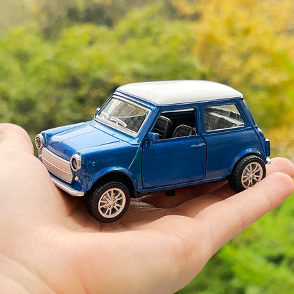 1:36 Alloy Vintage Diecast Car Model FIAT MINI Classic Pull Back Car Model Miniature Vehicle Replica For Collection Gift