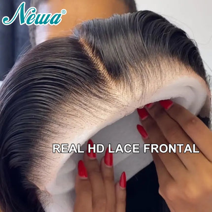 13x6/13X4 HD Lace Frontal Closure Pre Plucked Natural Hairline 100% Human Raw Hair 2x6 Deep Part Real HD Lace Closures For Women