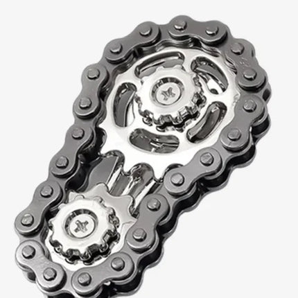 Sprocket Flywheel Flywheel Flying Top Flying Disk Anti-Anxiety Ornaments Metal Bicycle Chain EDC Rotating Flying Disk Adult Toy