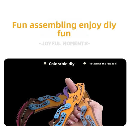 Explosions Laser Folding 3D Hand-made Jigsaw Puzzle Wooden Assembling Parent-child Butterfly Model Knife Boy Gift