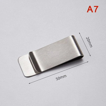 High Quality Stainless Steel Metal Money Clip Fashion Simple Silver Dollar Cash Clamp Holder Bill Clamp for Men Women