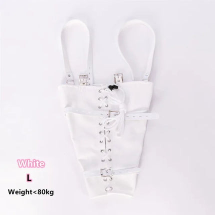 BDSM Bondage Arm Binder,Behind Back Straight Jacket,Leather Armbinder Restraint SM Toy,Slave Lockable Glove With Shoulder Straps