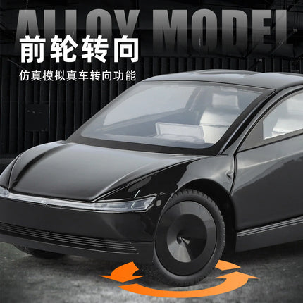 1:24 Cybercab Robotaxi Alloy Metal Diecast Model Car Sound & Light Pull Back Collection Hobby Birthday Gift With Boyfriend Boys