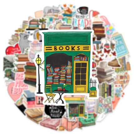 10/30/50PCS Cartoon Animal Reading PVC Sticker Aesthetic Decoration Scrapbooking Stationery School Supplies