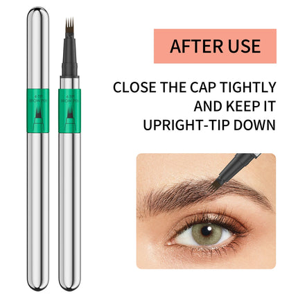 Hellokiss Waterproof Eyebrow Pen, Microblading Eyebrow Pencil With 4 Split Head, Natural Looking Brows Makeup ( 5 Colors)