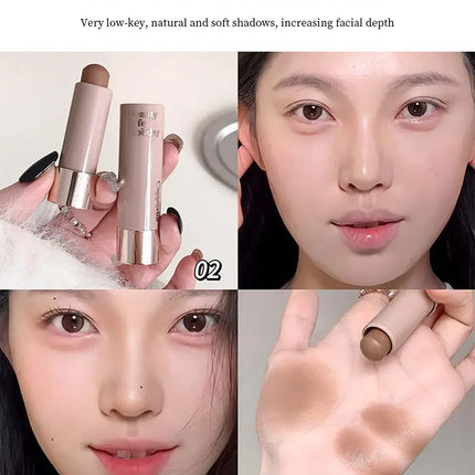 Cappuvini Moisturizing Silky Three-dimensional Contour Stick Natural Matte Single Color Suitable For Nose Shadow Makeup Contour