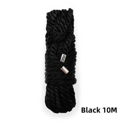 Golden Black Exotic Accessory of Handcuffs Bondage Soft Rope Metal Head For Men Woman Cosplay Slave Binder Restraint Couple Game