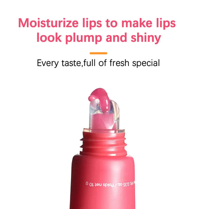 Liquid Lip Gel Mask Reduce Lip Moisturizing Lip Glow Blam Line Remove Dead Skin Peach Grape Lip Gloss Lips Care Product 10g