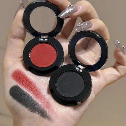 Punk Smoky Red Black Eye Shadow Palette Waterproof Gothic Matte Blue Eyeshadow Tray Women Halloween Eye Pigments Makeup Palette