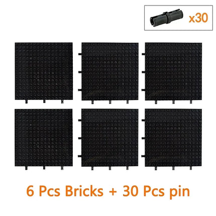 Compatible MOC 65803 Technical Brick 4/3 16x16 Baseplate Building Block Parts Set DIY Kid Toys For 98138 Pixel Art Picture Leduo
