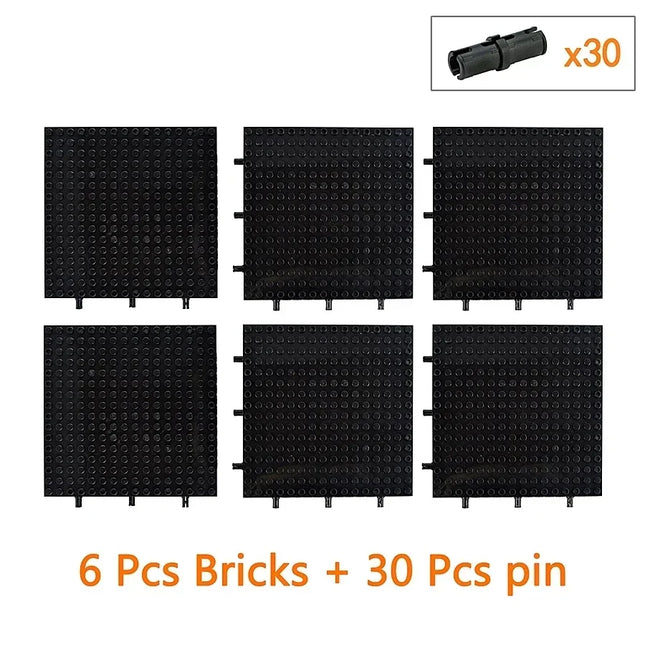 Compatible MOC 65803 Technical Brick 4/3 16x16 Baseplate Building Block Parts Set DIY Kid Toys For 98138 Pixel Art Picture Leduo