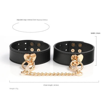 Slave Roleplay Set Leather Handcuffs Ankle Cuffs Ball Gag Mask Whip Collar Leash Sex Toys for Women Couples BDSM Bondage Kit