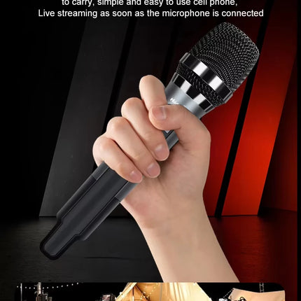 H20 Microphone with Sound Card Effects All-in-One Microphone Reverb Connecting Cell Phone for Podcast Equipment Live