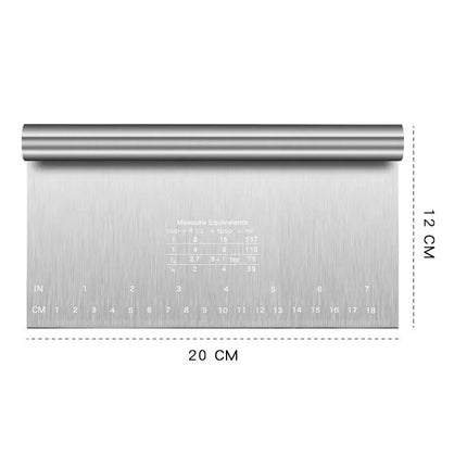 1Pc Stainless Steel Scale Cake Scraper Buttercream Edge Smoother Dough Pastry Spatula Cake Decorating Baking Tool