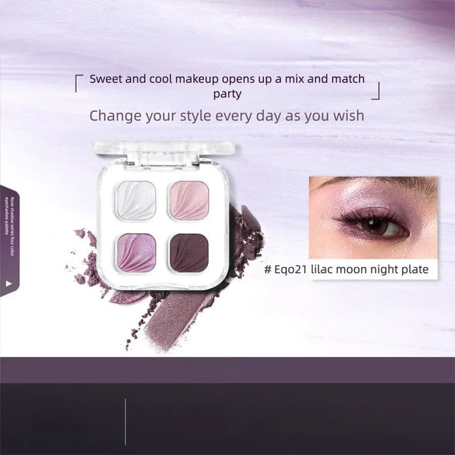 Eunarz's New Four-color Eyeshadow Palette, A Daily Matte, Light Makeup, Pearlescent, And Affordable Beginner's Comprehensive Set
