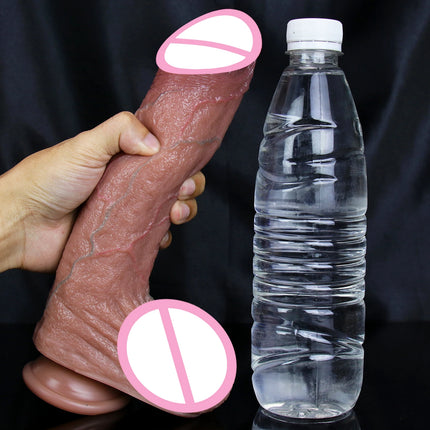 2 Colors Realistic Soft Big Dildo Suction Cup Male Cock Couples Masturbation Double Silicone Fake Penis Woman Anal Adult Sex Toy