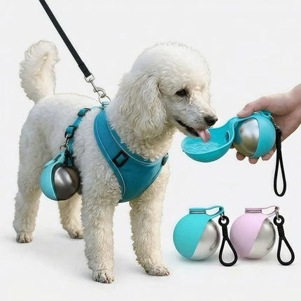 2-in-1 Dog Water Bottle with Bowl Leak Proof Lightweight Pet Travel Hydration Dispenser Portable Easy Carry Outdoor Water Cup
