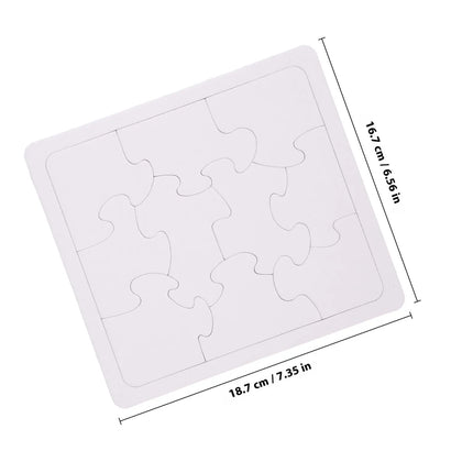 4 Sheets Blank Puzzles DIY Graffiti Drawing Puzzle Pieces Creativity Craft Supplies for Kids Fun Family Game Blank Puzzles