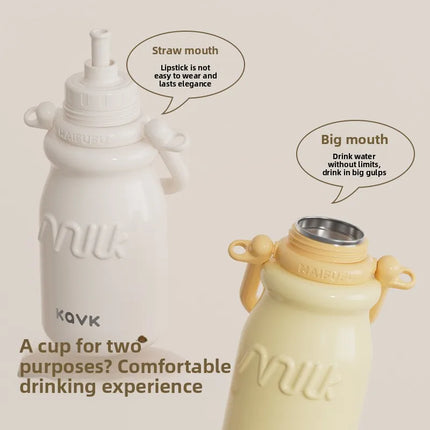 Portable Insulated Coffee Cup | Trendy Milk Bottle Design