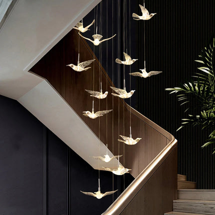 Led Bird Pendant Lamp Home Decoration Lighting Hanging Lamp Design Loft Living Room Showroom Apartment Ceiling Villa Chandelier