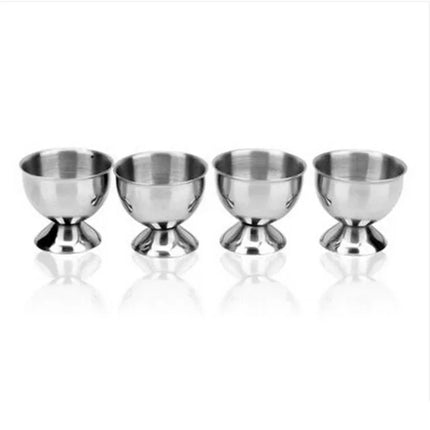4pcs Stainless Steel Boiled Egg Cups Stand Rack Eggs Holder Kitchen Breakfast Cooking Tool Holder Cooking Tool Kitchen Gadgets