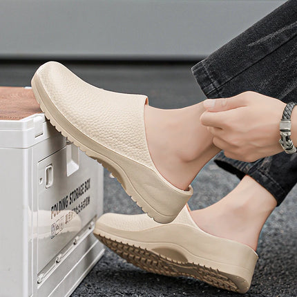 Hotel kitchen non-slip and oil-resistant Chef's shoes Casual flat work safe Men's shoes Breathable and comfortable plus size 47