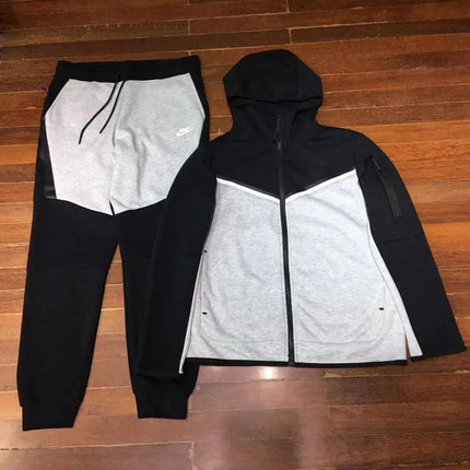 Men Knit Zip Hoodie Pants Set Sports - Windproof Cotton Casual / Ensemble Homme Hoodie Zip Pantalon - Coupe-Vent Coton