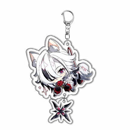 Genshin Impact Furina Clorinde Freminet Sigewinne Keychain Anime Game Pendant Accessories Gift