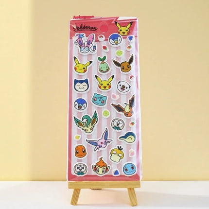 Genuine Pokemon Pikachu Stickers Cartoon 3D Foam Toys Decals For Scrapbooks Phones Helmets Water Mugs Decor Sticker Girls Gifts