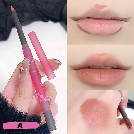 1Pc Nude Light Sweet Soft Matte Lip Liner Pencil Long-Lasting Fading Resistant Makeup Removable Lip Shaping Cosmetic Tool