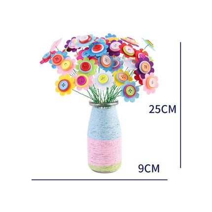 DIY Flower Toys Handmade Children Crafts Kids Educational Creative Toys Kids Make Your Own Bouquet Art Project Activity Gift