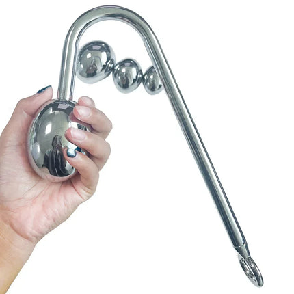 Stainless Steel Anal Hook Anus balls Metal Anal Dilator Butt Plug Big Anal Beads prostate massager insert sex toy for Adult