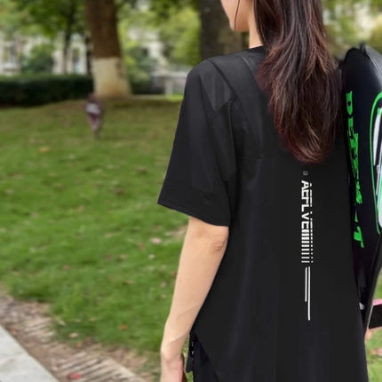 Yoga Clothes Women's Running and Fitness Clothes Hip Covering Long Sports T-shirt Loose Plus Size Short Sleeved Sports Top