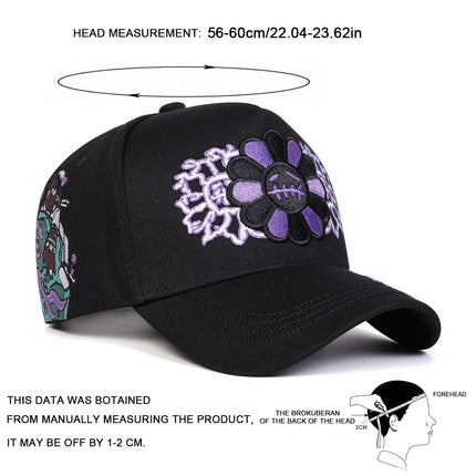 Unisex Sunflower Embroidery Baseball Caps Spring Autumn Outdoor Adjustable Casual Hats Sunscreen Hat Sports Cap